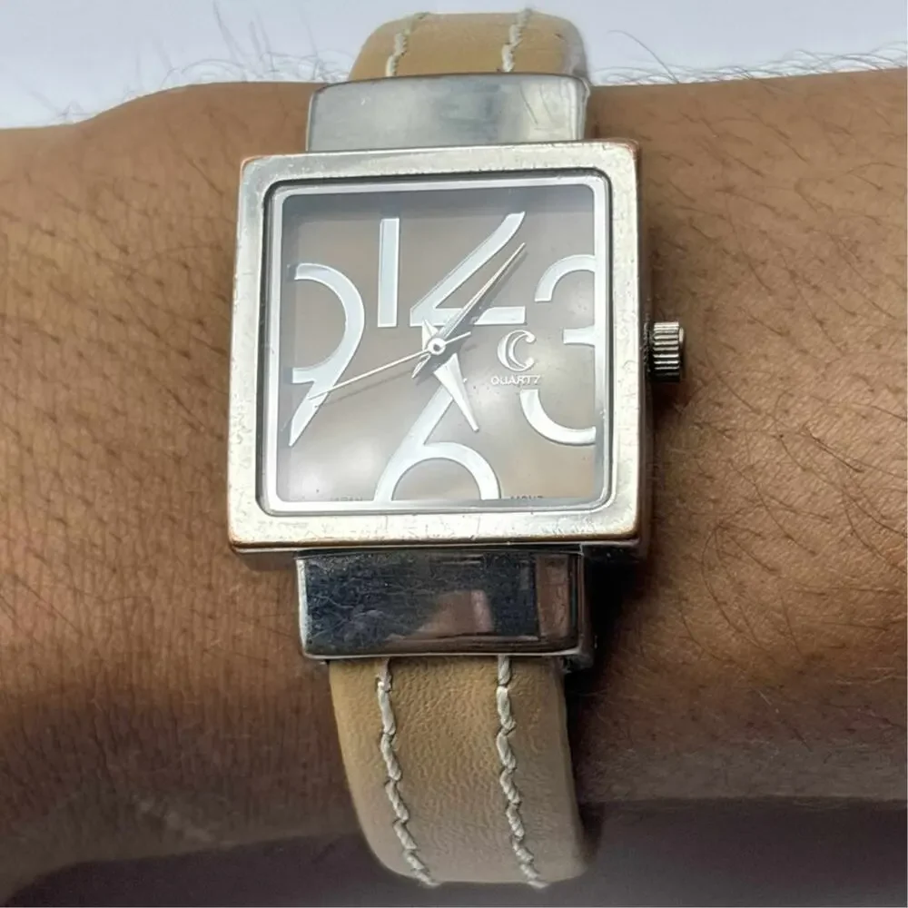 Vintage Tan Charming Charlie Cuff Watch